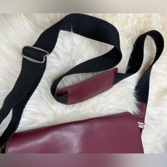 Jack Gomme Paris France Leather and Canvas Flap Front Messenger/ Shoulder Bag - Picture 7 of 14